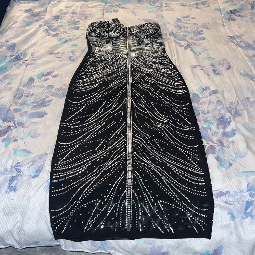 Rhinestone midi dress